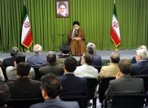 Khamenei at IRIB Meeting (Photo credit: ABNA)