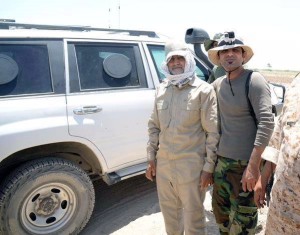 General Qasem Soleimani with Popular mobilization forces around Fallujah
