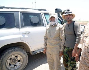 General Qasem Soleimani with Popular mobilization forces around Fallujah