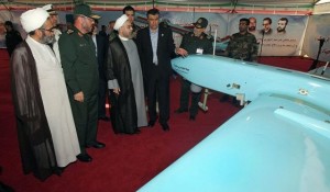 Rouhani and IRGC Commanders with Iranian Drone