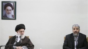 Khamenei with Mashael from Hamas, 2016 (Photo Credit- Reuters)