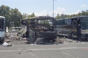 Aftermath of Burgas Bus Bombing in Bulgaria by Hezbollah, 2012 (Photo Credit: Reuters)